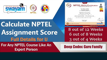 How to calculate NPTEL Assignment Score or Marks in details [25 Marks] for any course like an Expert