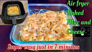 Air Fryer Mac And Cheese Recipe | 7 Min Dinner Recipe | How To Make Mac N Cheese In Air fryer |