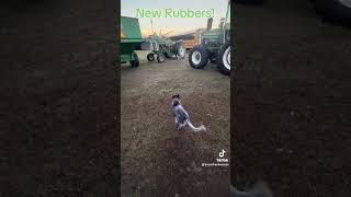 New Rubbers! #mechanic #farmlife #farming #farmequipment