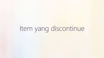 8024 ISX Tips Item yang discountinue