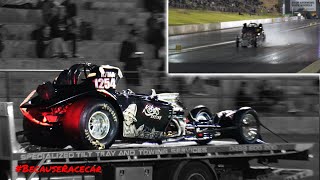Engine EXPLODES  HUGE Top End Moment in the Topolino + Blown & N/A Dragsters at the Night of Fire!