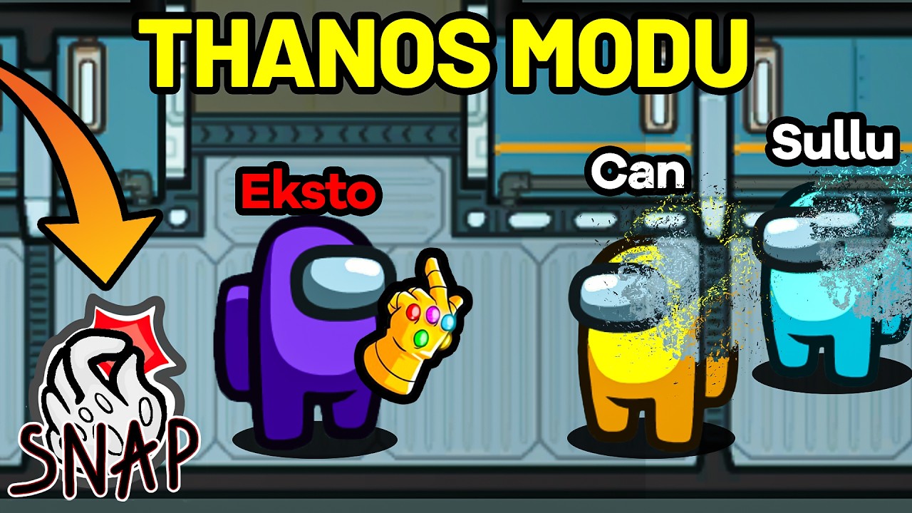 PARMAĞIMI ŞIKLATTIM VE HERKESİ YOK ETTİM!! AMONG US THANOS MODU | Eksto Ömer