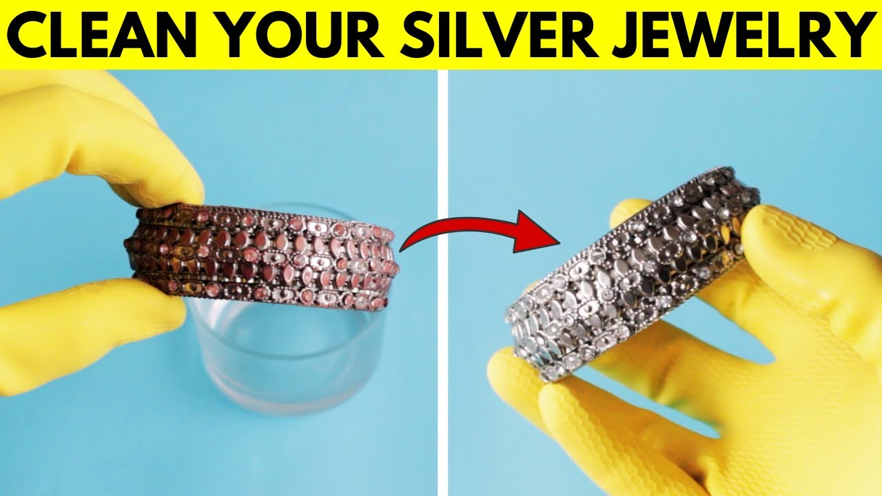 How to Clean Silver Jewelry at Home with Baking Soda and Vinegar - YouTube