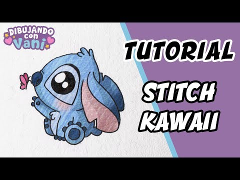 COMO DIBUJAR A STITCH PASO A PASO - DIBUJOS DE DISNEY - DIBUJOS KAWAII - HOW TO DRAW STITCH