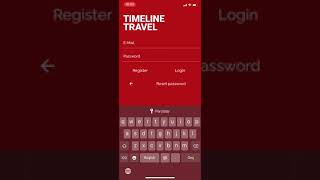 Timeline Travel mobile application tutorial screenshot 1