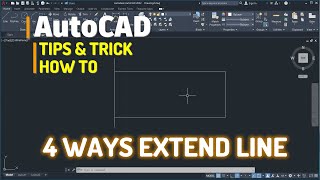 AutoCAD How To Extend Line Tutorial