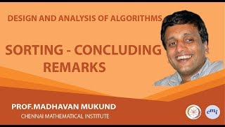 Sorting - Concluding remarks