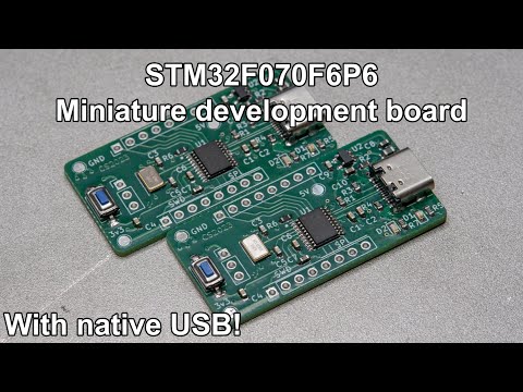 STM32F070F6P6 miniature development board with native USB thumbnail
