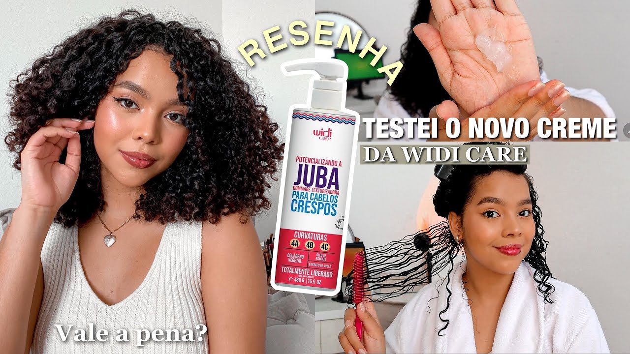 Testei o novo creme *Potencializando a Juba Gommage da Widi Care*| primeiras impressões🫢