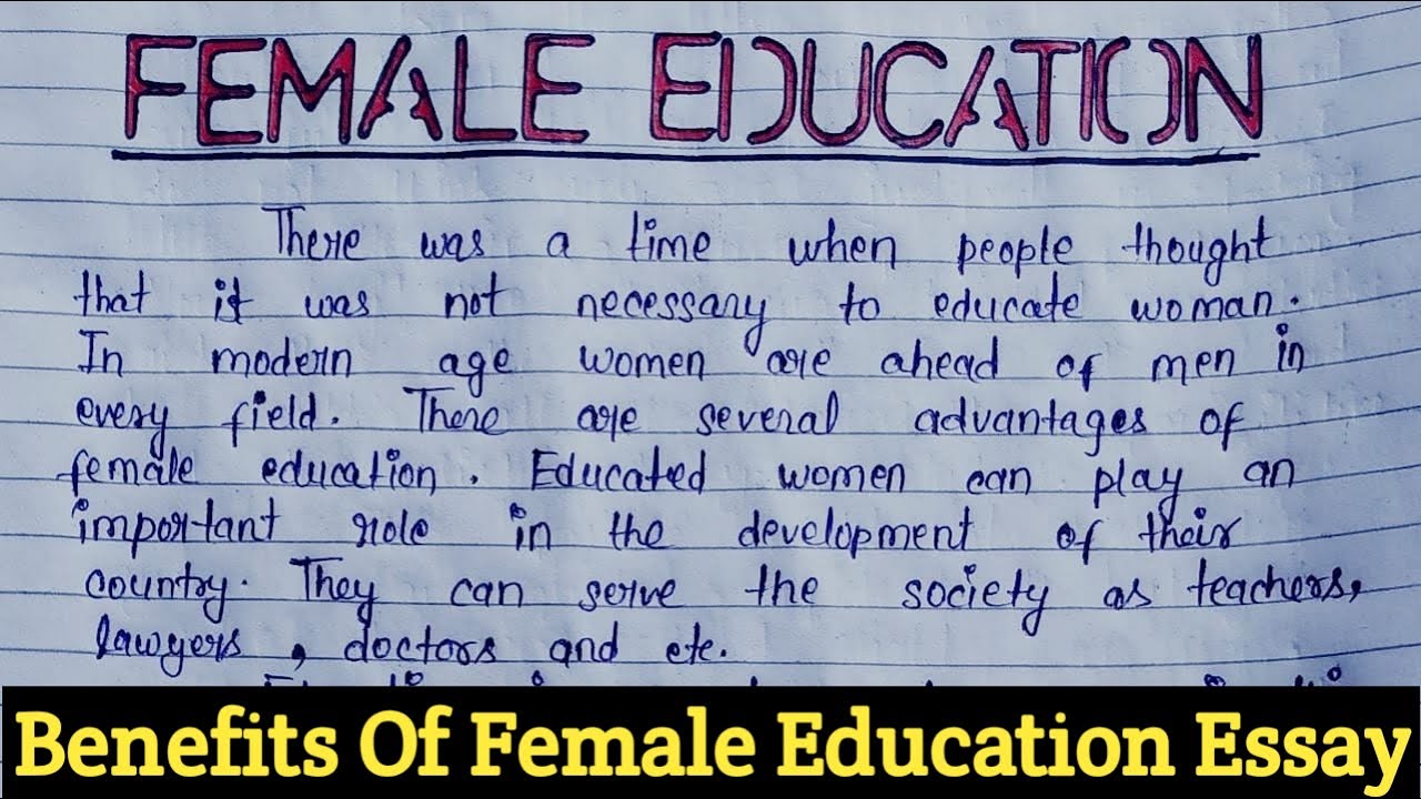 Female Education Essay In English Paragraph On Female Education
