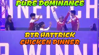 BTR Hattrick Chicken Dinner, PMCO fall split finals match 10 Highlights