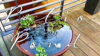Patio Pond  Pond in a pot! Easy setup (4k)  100% recycled plastic pot
