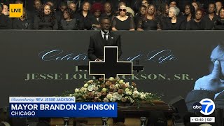 Chicago Mayor Brandon Johnson - Public Service for Rev. Jesse Jackson