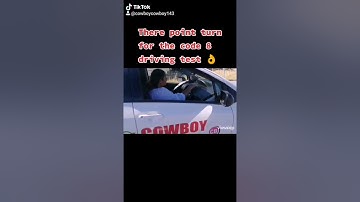 Three point turn for your code 8 driving test.