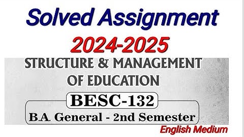 BESC 132 Solved Assignment 2024-25 | BESC 132 Solved Assignment 2025 English | BESC 132 Assignment