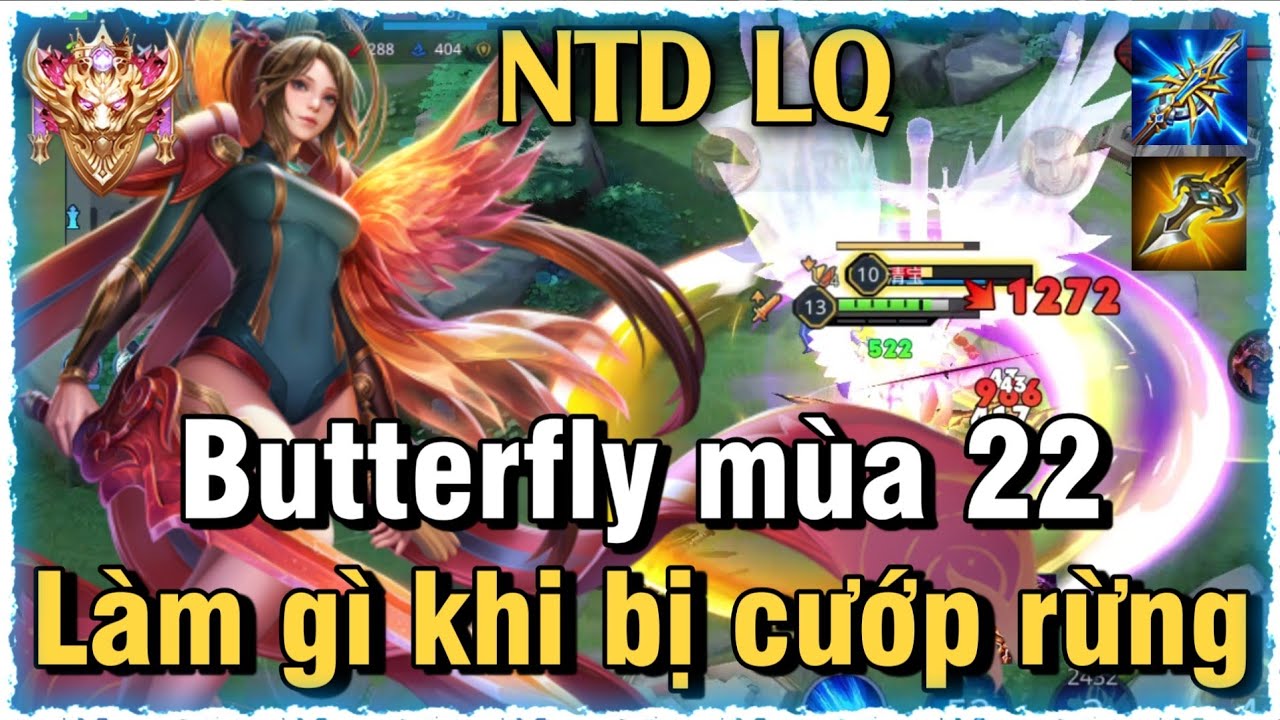 Butterfly mùa 22 liên quân mobile | Cách đánh lên đồ phù hiệu bảng ngọc cho butterfly mùa 22 đi rừng