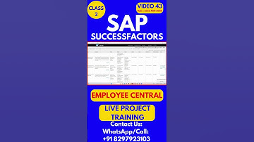 SAP SuccessFactors EC Training Online Tutorial Class 43 22nd August 2025 #sapsuccessfactorstraining