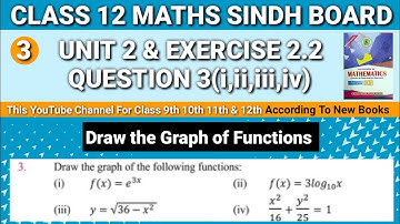 2nd year Maths Sindh Board Unit 2 Exercise 2.2 Question 3(Complete) • Class 12 Functions and Limits