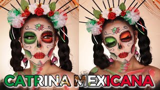 CATRINA MEXICANA TRICOLOR ?? ? SUGARSKULL  makeup tutorial | auroramakeup