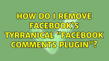 How do I remove Facebook