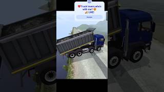 MAN TGS Heavy Load Unloading 😱 | BUSSID Mod #Shorts #truck #game