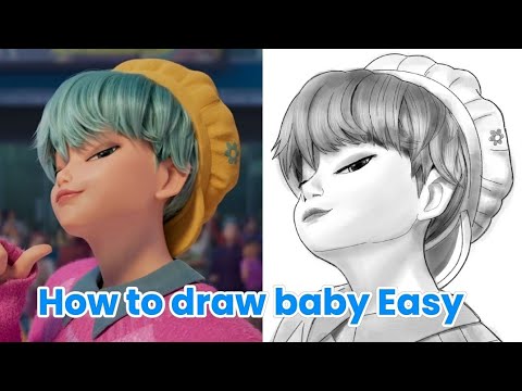How to draw baby Easy saja boys kpop demon hunters - YouTube