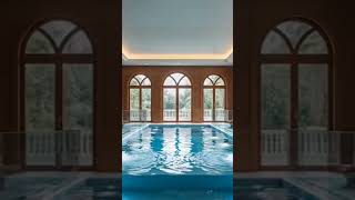 🔥 From Dust to Ultra Luxury Indoor Pool Palace ✨🏝️ #shorts#LuxuryPool#InteriorDesign#LuxuryInterior