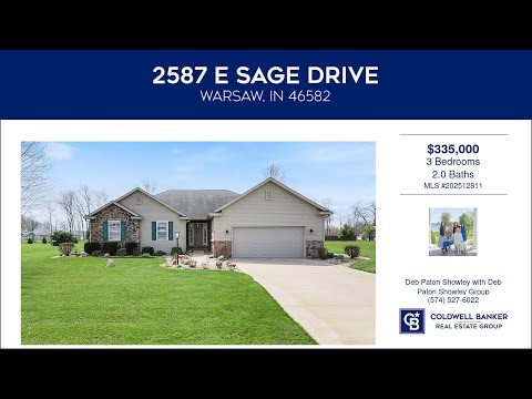 2587 E Sage Drive, Warsaw, IN home video tour