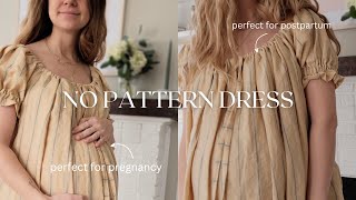 How To Sew A Maternity and Postpartum Dress (Easy DIY)
