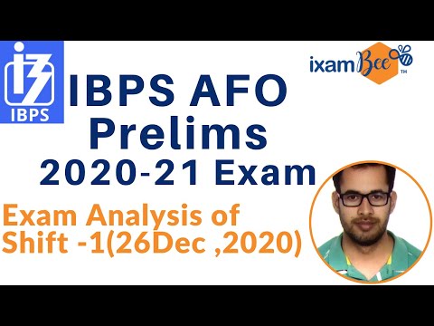 IBPS AFO PRE EXAM ANALYSIS OF SHIFT -1  (26 DEC 2020) | Difficulty Level | Good Attempts