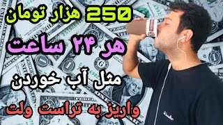 کسب درآمد 250 هزار  تومان ثابت هر 24 ساعت واریز به تراست ولت |earn money online