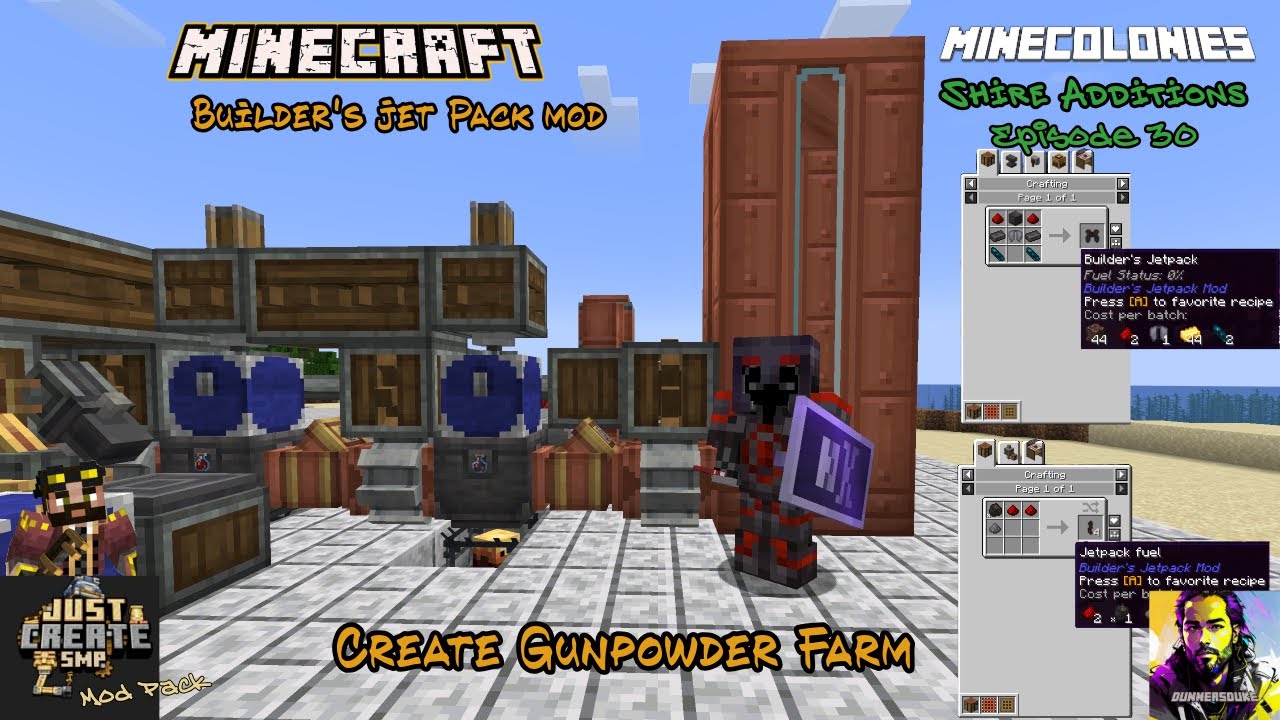 Just Create SMP mod pack & Minecolonies Shire Additions. Builders ...