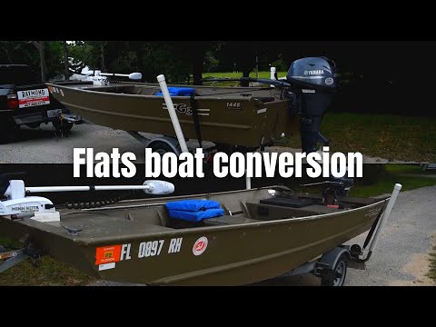 Mind Blowing* Turning a Jon Boat Into a Shallow Water Poling Skiff 