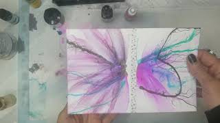 #195 Dr. Ph. Martin's acrylic ink, india ink & watercolor - how do they work with alcohol ink?