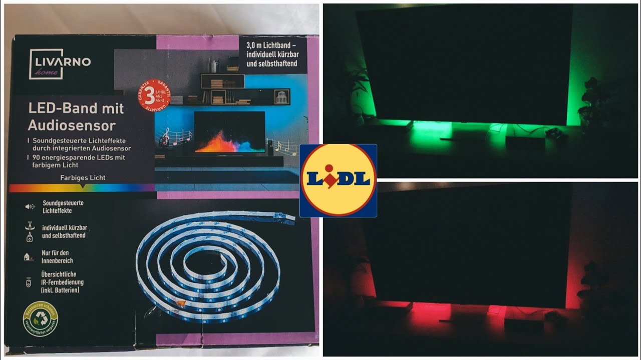 Livarno Home Led band mit Audiosensor, led lights from Lidl
