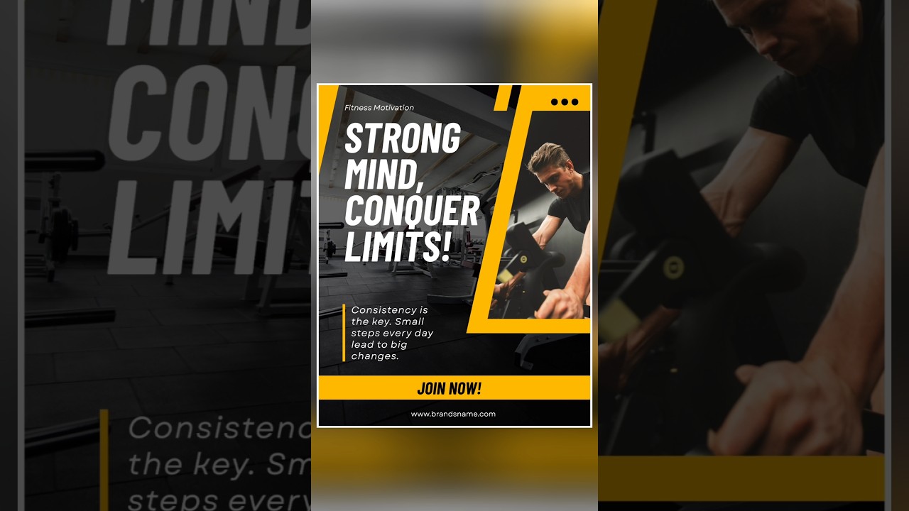 “Make a Powerful Fitness Poster in Canva Mobile!” 😍 | Shailevisuals