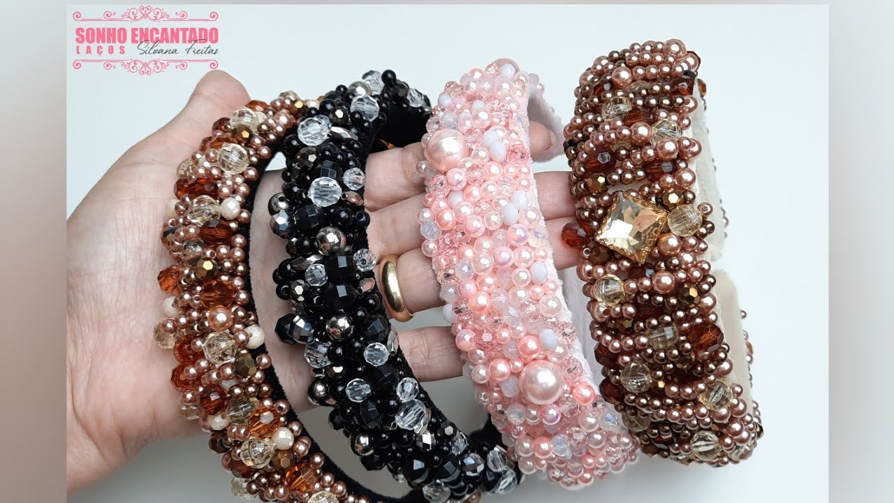 Como bordar tiara larga