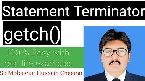 getch() class 10 computer cahpter 2 Statement Terminator 10th class computer #babulilm #10class
