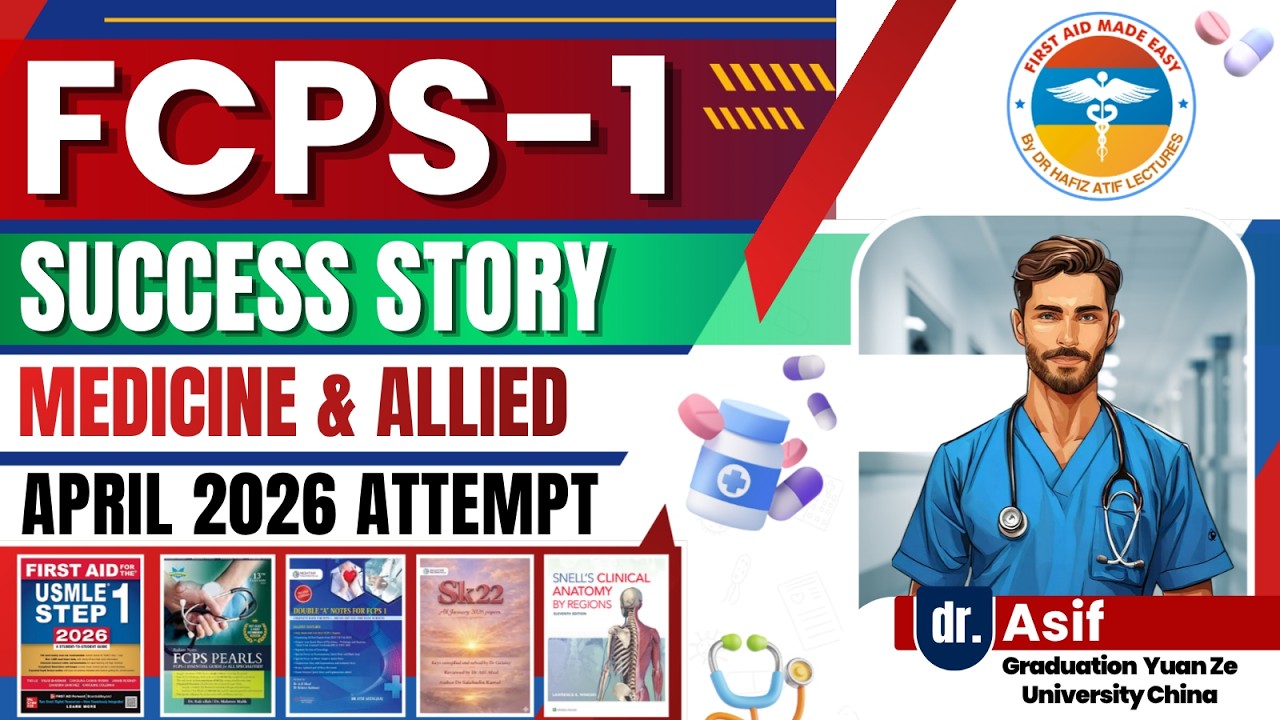 FCPS-1 Success Story of Dr. Asif | Medicine & Allied | First Aid Made Easy Platform #drhafizatif