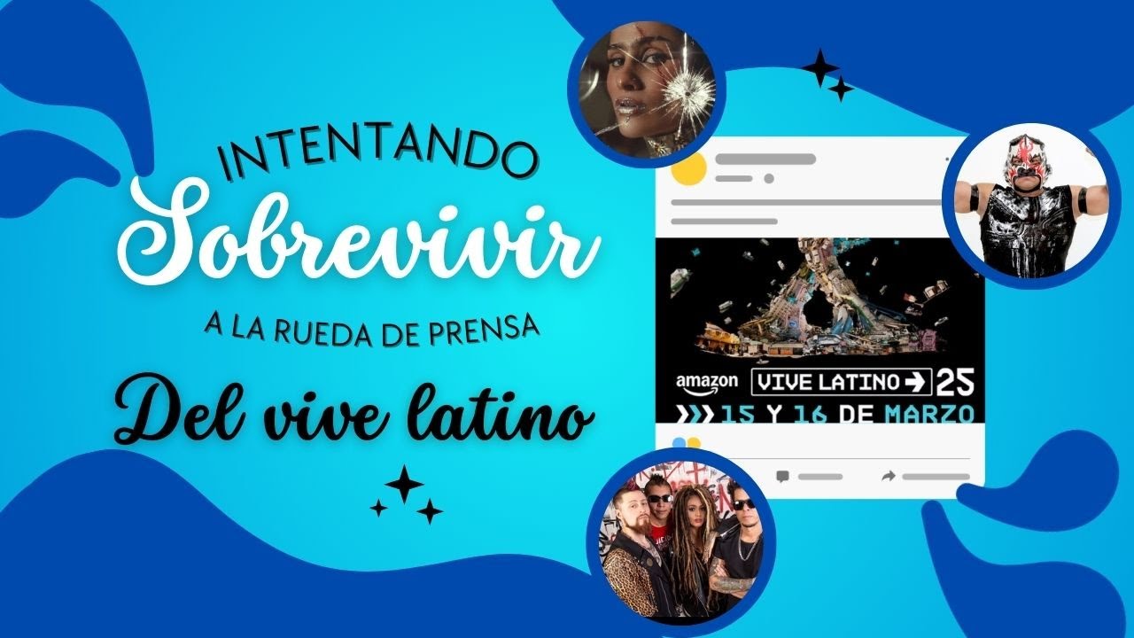Vblogcito tratando de sobrevivir en la rueda de prensa de el Vive Latino 2025