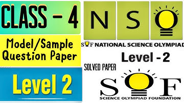 SOF NSO National Science Olympiad Class 4 Level 2 Solved Model/Sample Question Paper 2022-23#class4