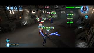 [3v3] JMK/CAT (15% HP) vs. Cassian/Kleya/Luthen (L15 Cassian FDC): 58 banners