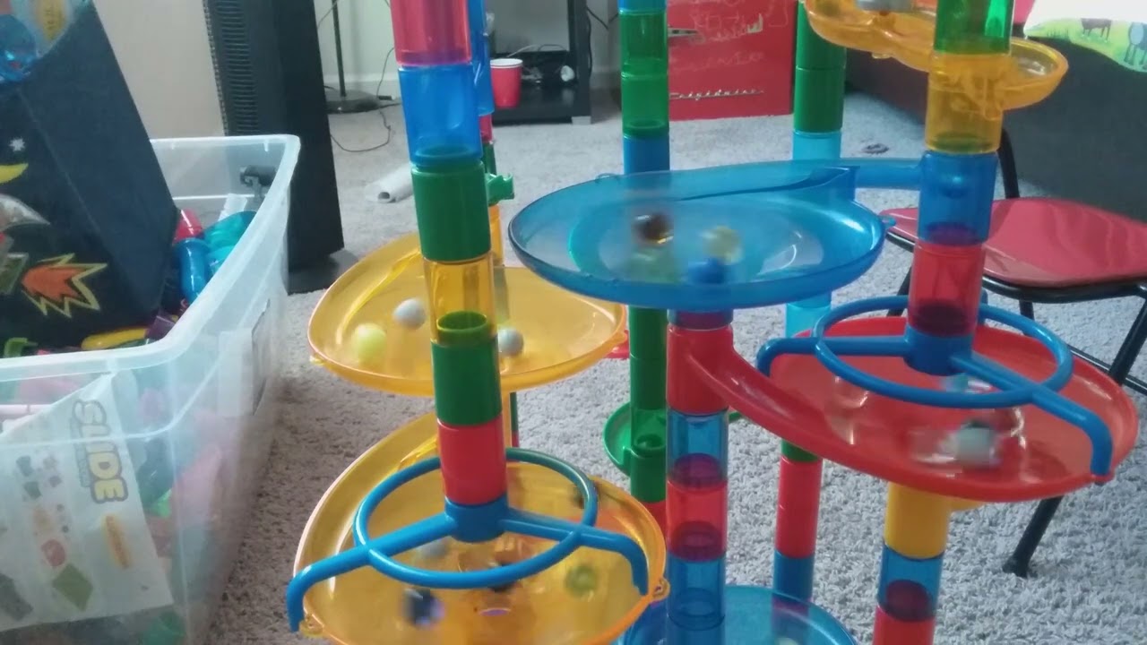 marble run closeup 5 (the funnels) YouTube