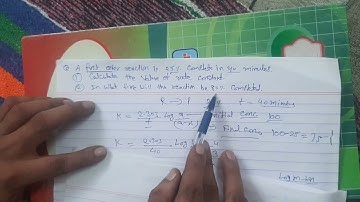 first order reaction is 25 % complete in 40 minutes.  40% will be ............