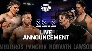 Horvath vs. Lawson & Panchik vs. Medeiros - Open Announcement 22.2