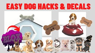 REALISTIC BLOXBURG *PET DOG* hacks  + transparent decal code ids - build ideas/tip/tricks [ROBLOX