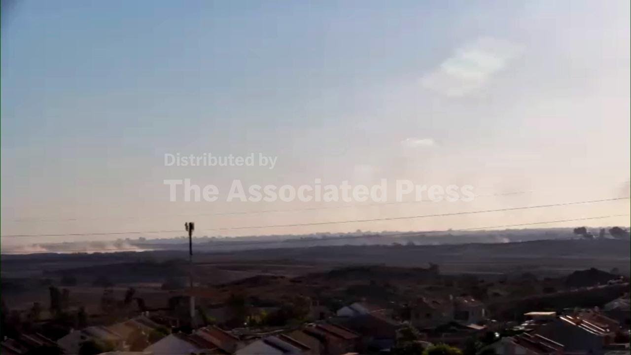 Explosions and smoke one the Gaza skyline as Israel continues its military operations