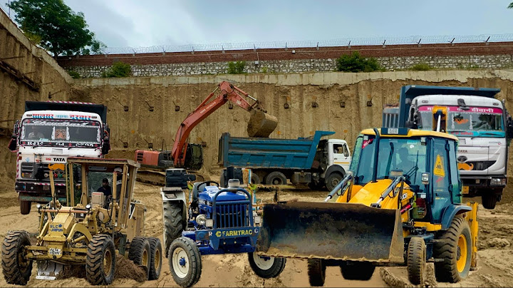 JCB 3dx Loading Mud in Dumper and Tractor Tata 2518 Truck Mahindra and Swaraj Tractor#jcb#jcbvideo