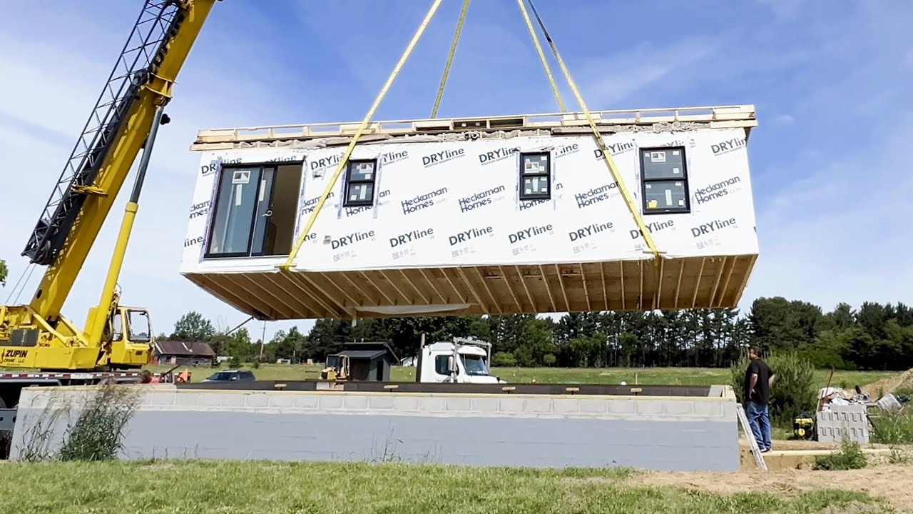 Modular house construction - set on my basement - YouTube
