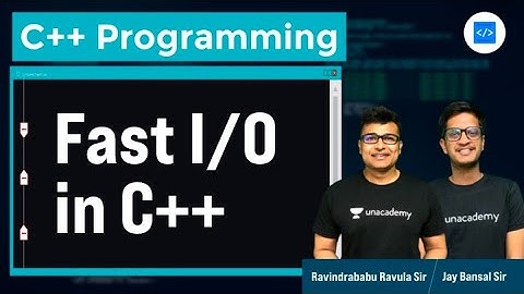 Fast I/O in C++ | L:80 | C++ | Competitive Programming | RBR | Jay Bansal